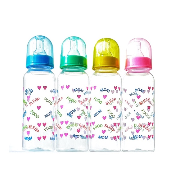Baby Feeding Bottles, 8 Ounces for Infants, Newborn, Colorful Sets, Pack of 4 - Picture 1 of 7